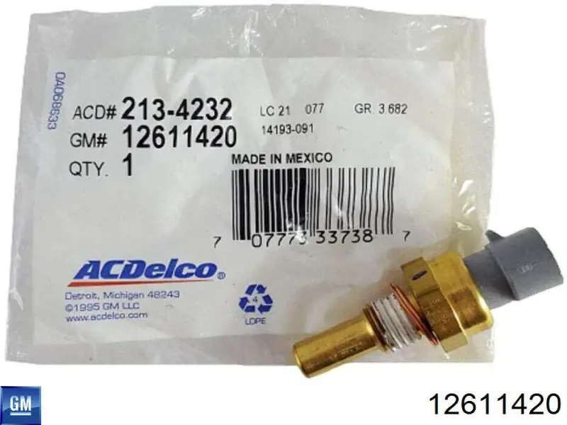 Sensor de temperatura del refrigerante General Motors 12611420 precio, desde 10,10 EUR