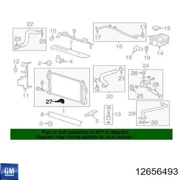 Comprar 12656493 General Motors Sensor de temperatura de agua