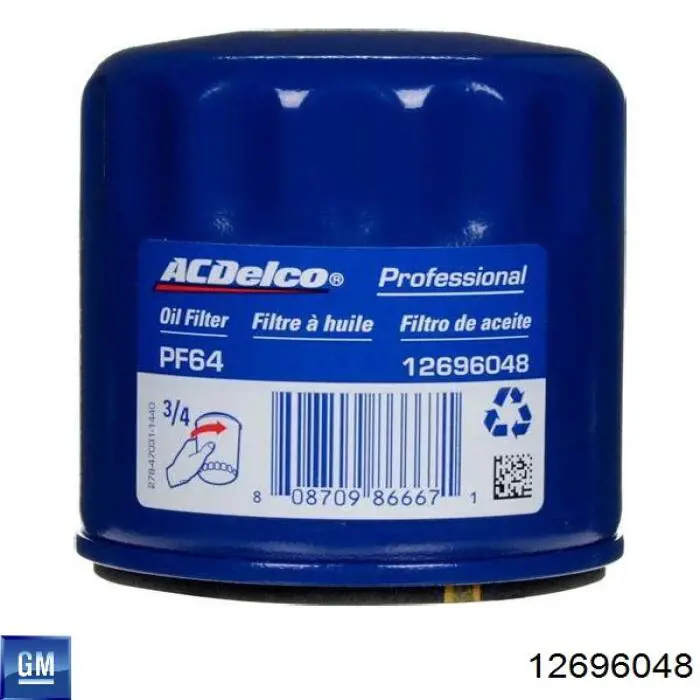 Filtro de aceite General Motors 12696048 precio, desde 8,07 EUR