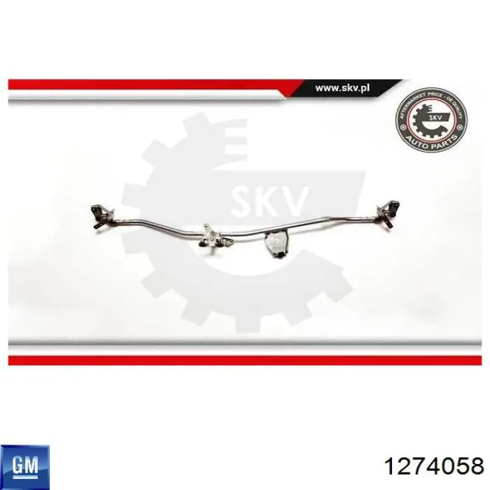 Varilla de limpiaparabrisas 1274058 General Motors