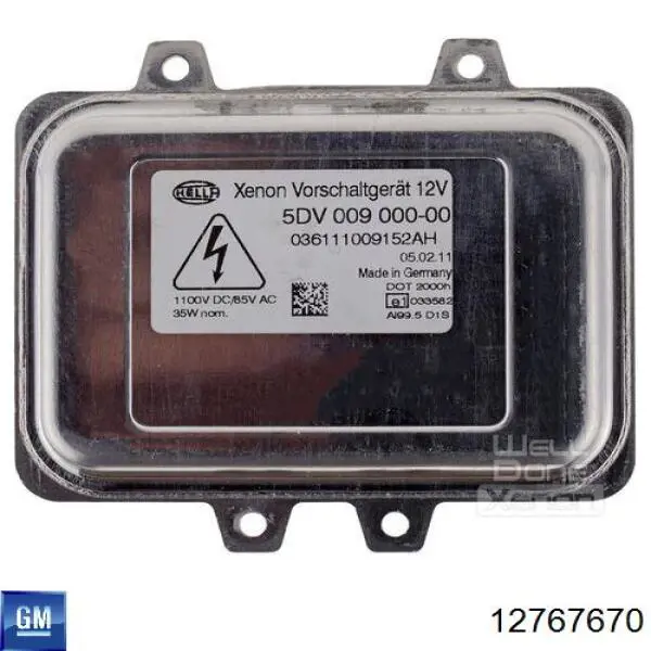 Unidad de control de xenón General Motors 12767670 precio, desde 45,01 EUR