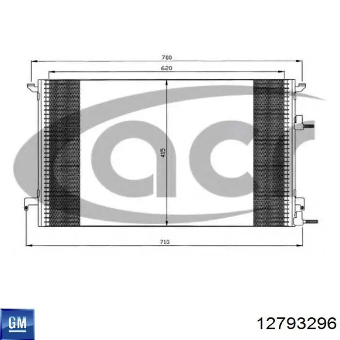 12793296 General Motors condensador aire acondicionado