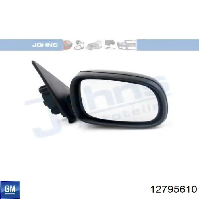 12795610 General Motors cristal de espejo retrovisor exterior derecho