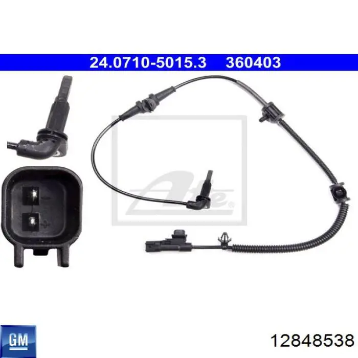 12848538 General Motors sensor abs delantero