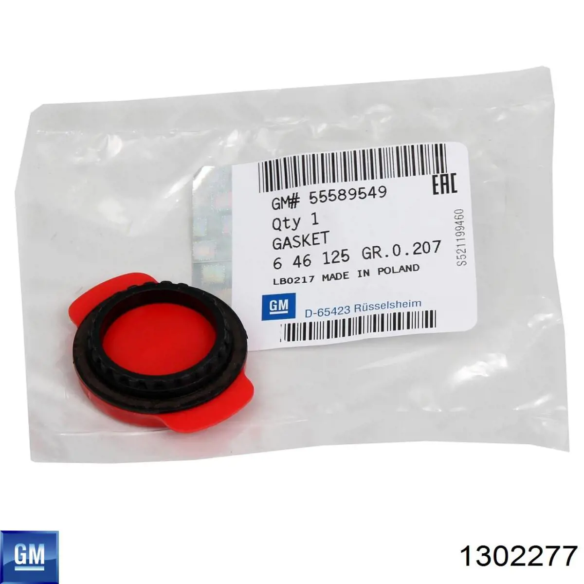 Tubo flexible de aire de sobrealimentación izquierdo 1302277 General Motors