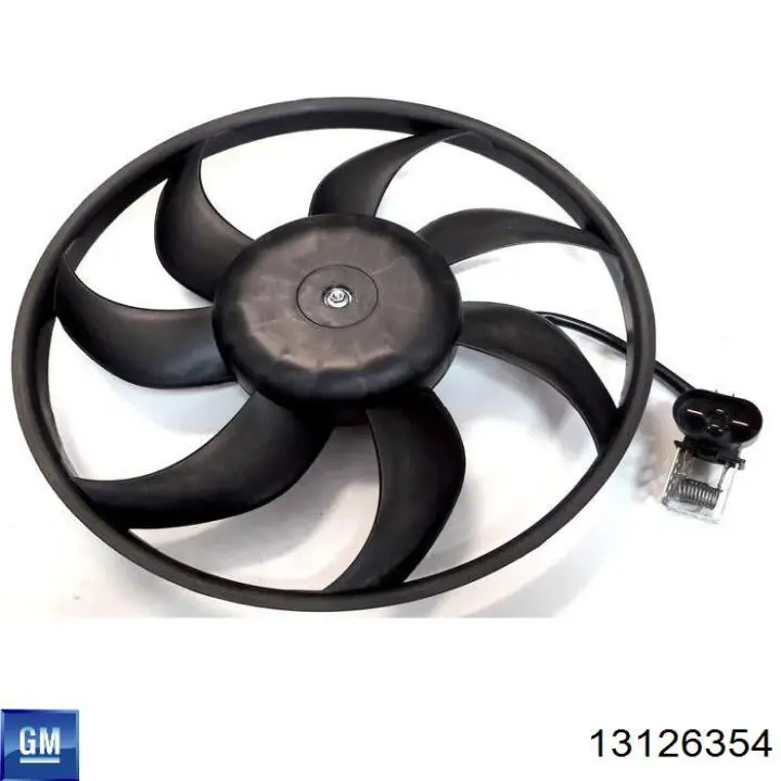 13126354 General Motors ventilador (rodete +motor refrigeración del motor con electromotor completo)