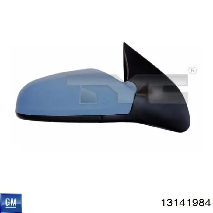 Cristal de espejo retrovisor derecho 13141984 General Motors