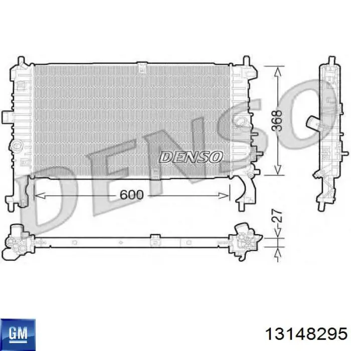 13148295 General Motors radiador refrigeración del motor