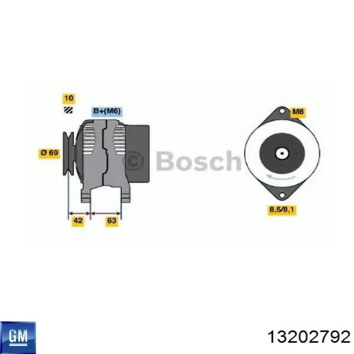 Soporte de motor delantero 13202792 General Motors