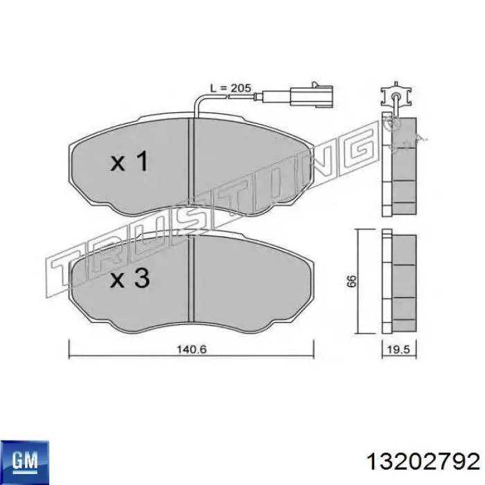 Soporte de motor delantero General Motors 13202792 precio, desde 85,73 EUR