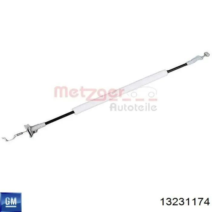 13231174 Peugeot/Citroen cable de accionamiento, desbloqueo de puerta delantera