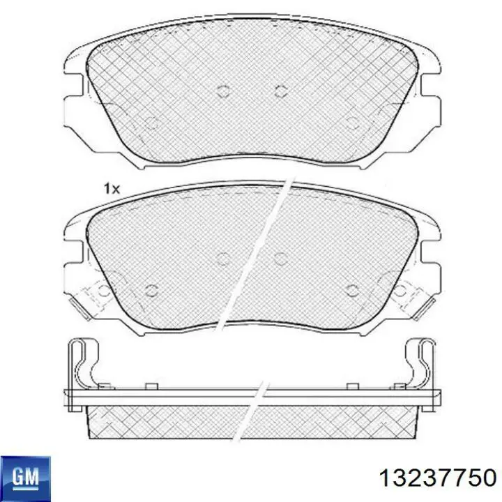 Comprar 13237750 General Motors Pastillas delanteras de freno