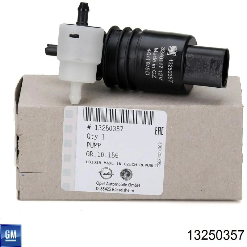 Comprar 13250357 General Motors Bomba-motor de limpiaparabrisas delantero/trasero