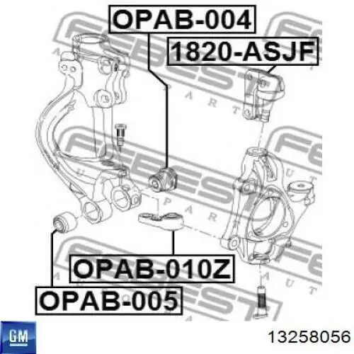 Rótula de suspensión 13258056 Opel