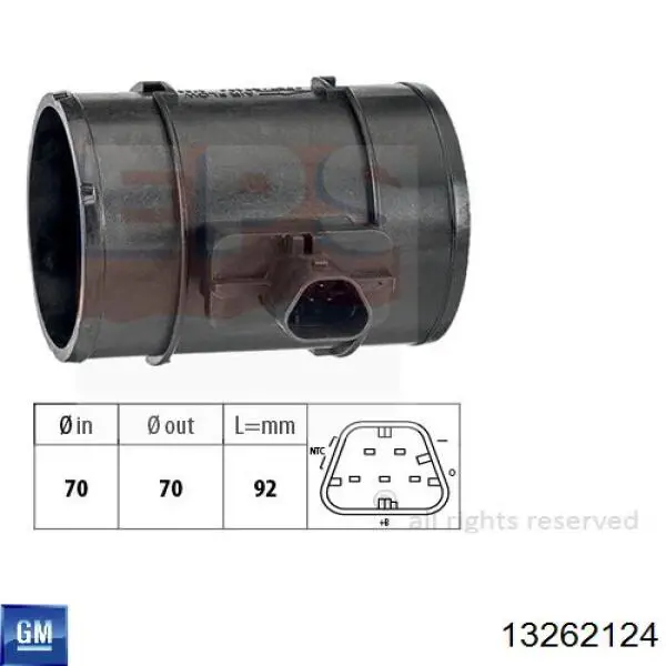 Comprar 13262124 General Motors Sensor de masa de aire