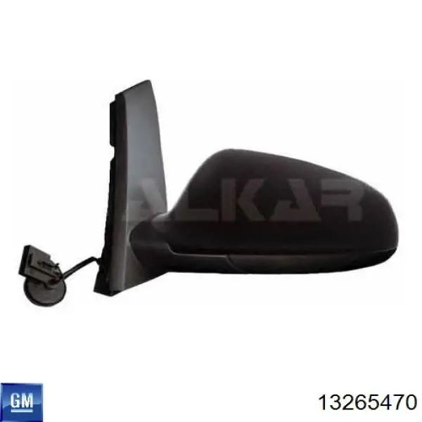 13265470 General Motors Cristal de espejo retrovisor derecho