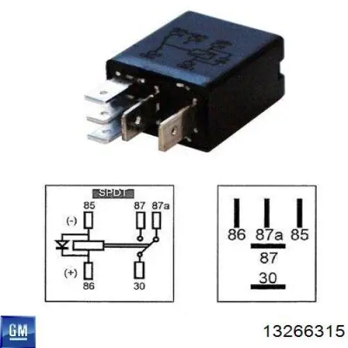 13266315 General Motors Relé eléctrico multifuncional