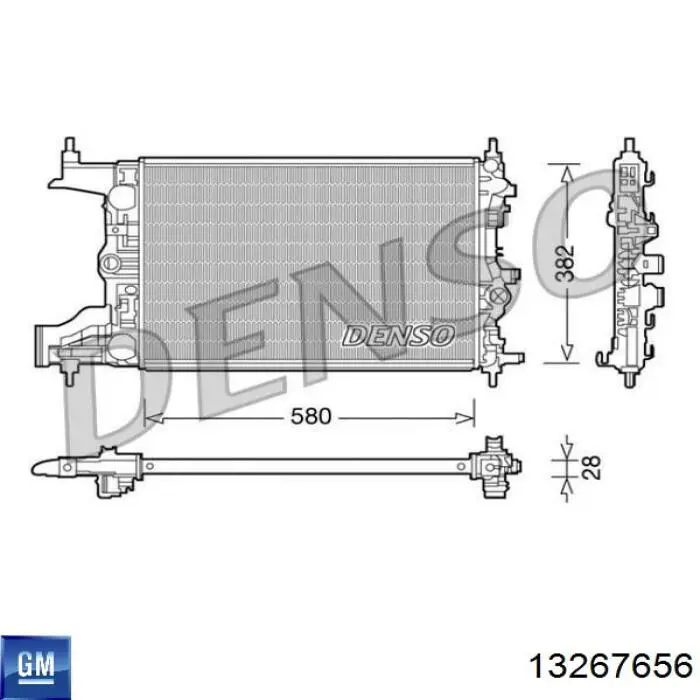 RA630725 Signeda radiador refrigeración del motor