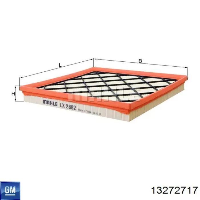 Filtro de aire 13272717 General Motors