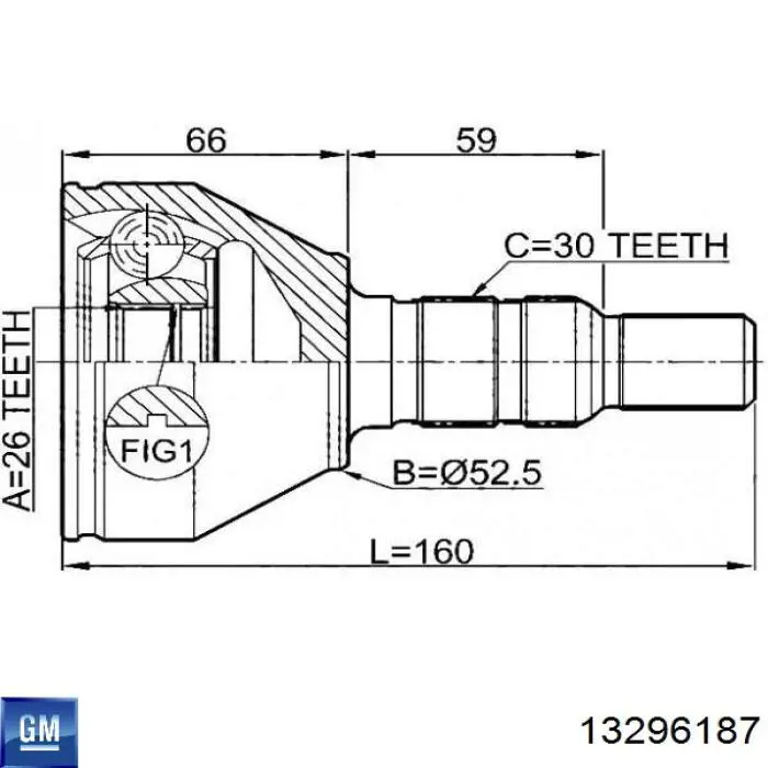 Comprar 13296187 General Motors Junta homocinetica