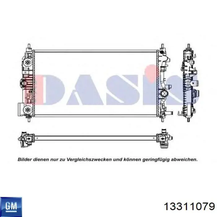 21774 General Motors radiador refrigeración del motor