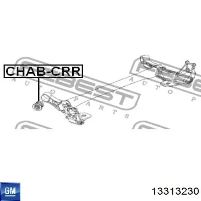 Silentblock del subchasis trasero General Motors 13313230 precio, desde 25,89 EUR