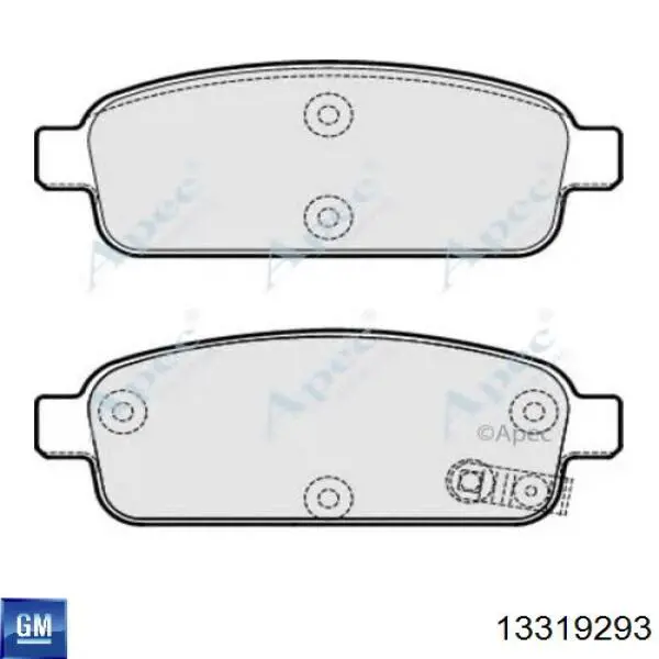13319293 General Motors Pastillas freno traseras
