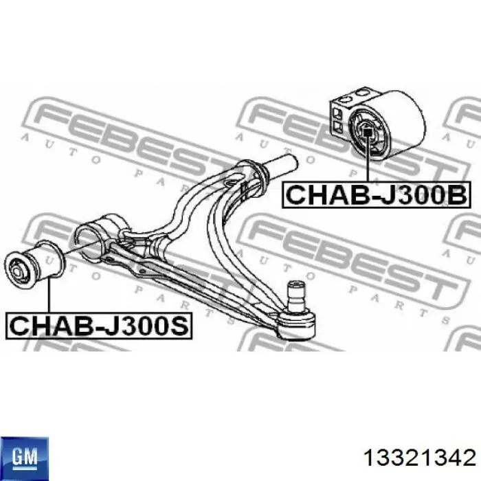 Silentblock de brazo de suspensión General Motors 13321342 precio, desde 3,95 EUR