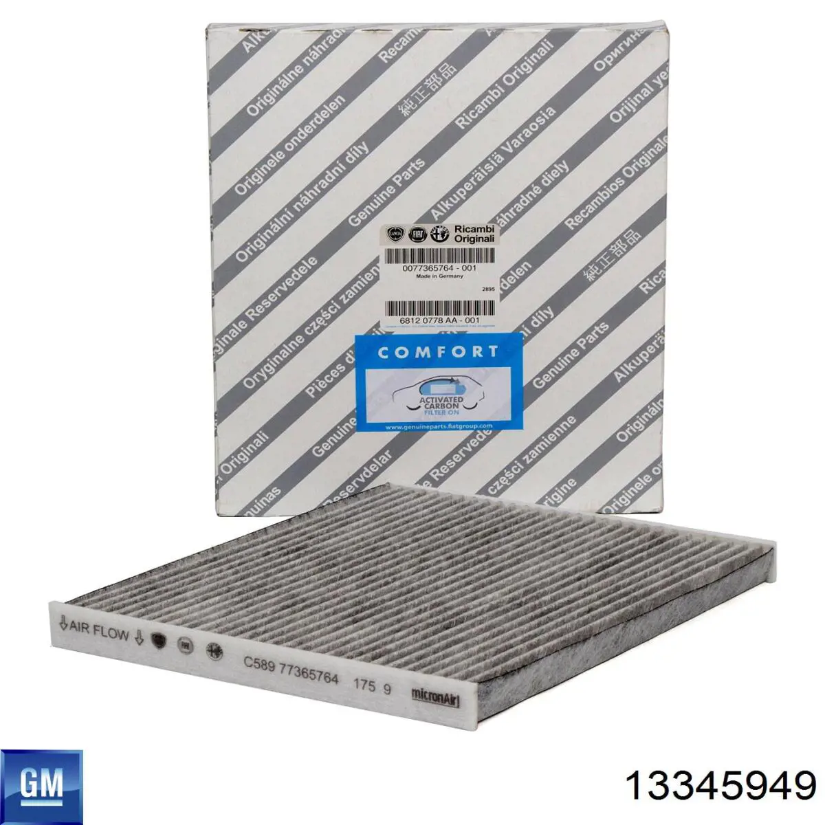 Filtro de habitáculo 13345949 General Motors