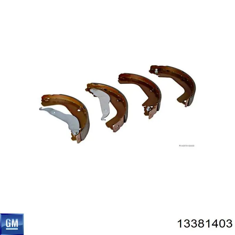 Zapatas de freno 13381403 General Motors