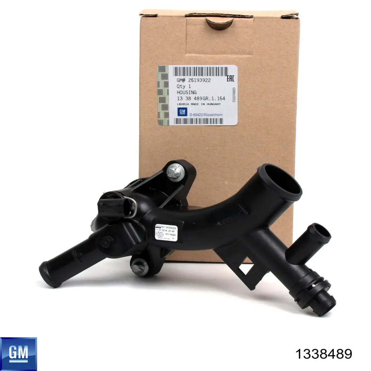 1338489 General Motors Brida del sistema de refrigeración (triple unión)