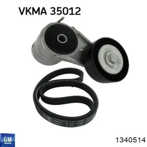 Comprar 1340514 General Motors Polea tensora, correa poli V