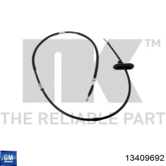 13409692 General Motors Cable de freno de mano trasero izquierdo