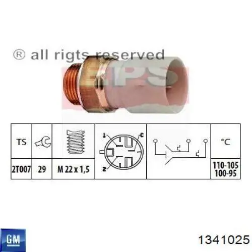 1341025 General Motors Interruptor térmico