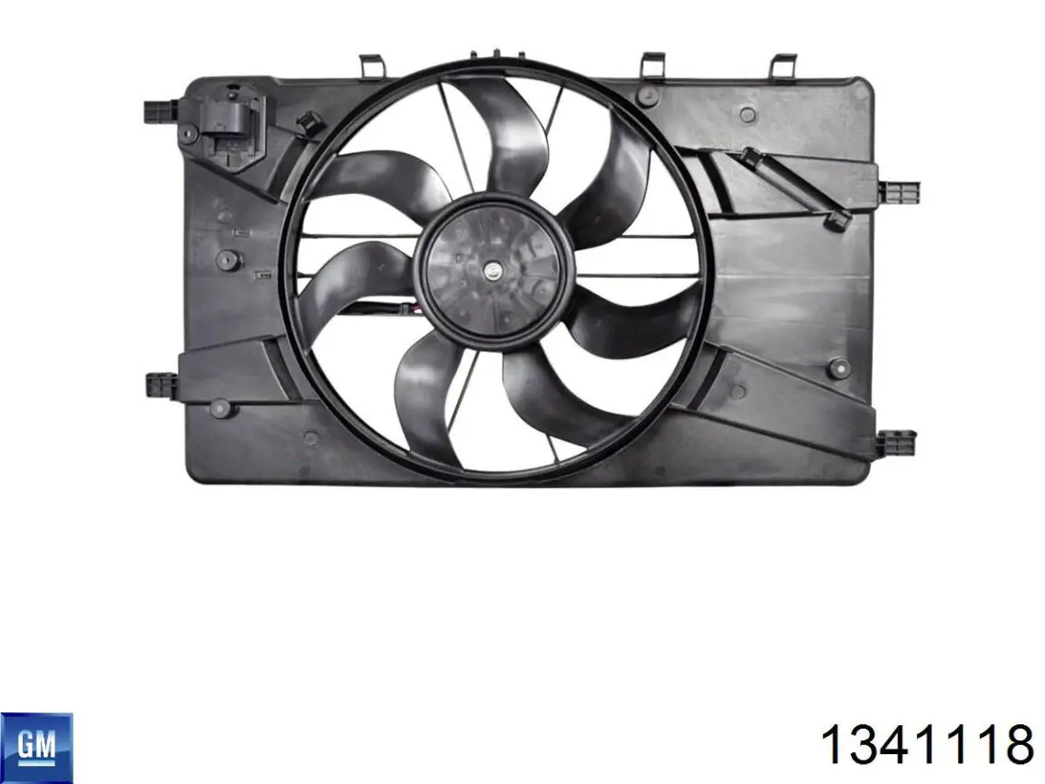 1341118 General Motors ventilador (rodete +motor refrigeración del motor con electromotor completo)