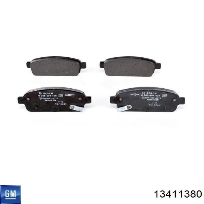 Comprar 13411380 General Motors Pastillas de freno traseras