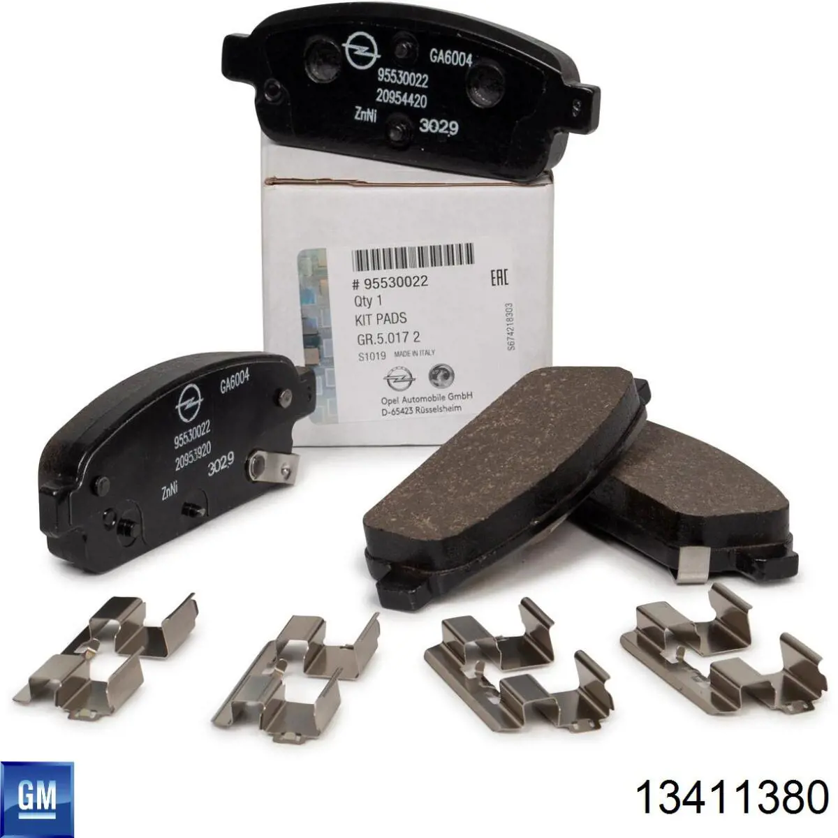 Pastillas de freno traseras 13411380 General Motors