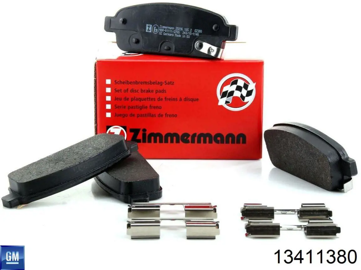 13411380 General Motors Pastillas freno traseras