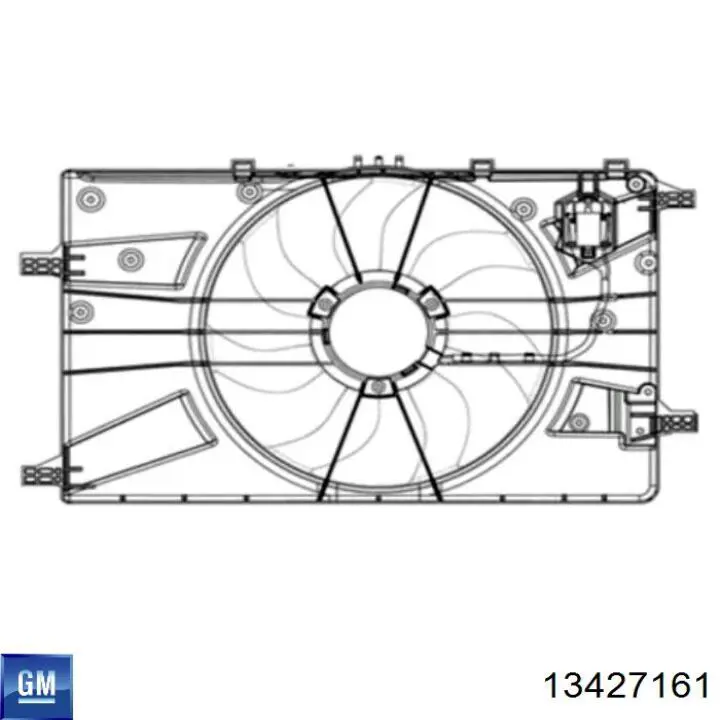 Ventilador (rodete +motor) refrigeración del motor con electromotor completo para Opel Insignia (G09)
