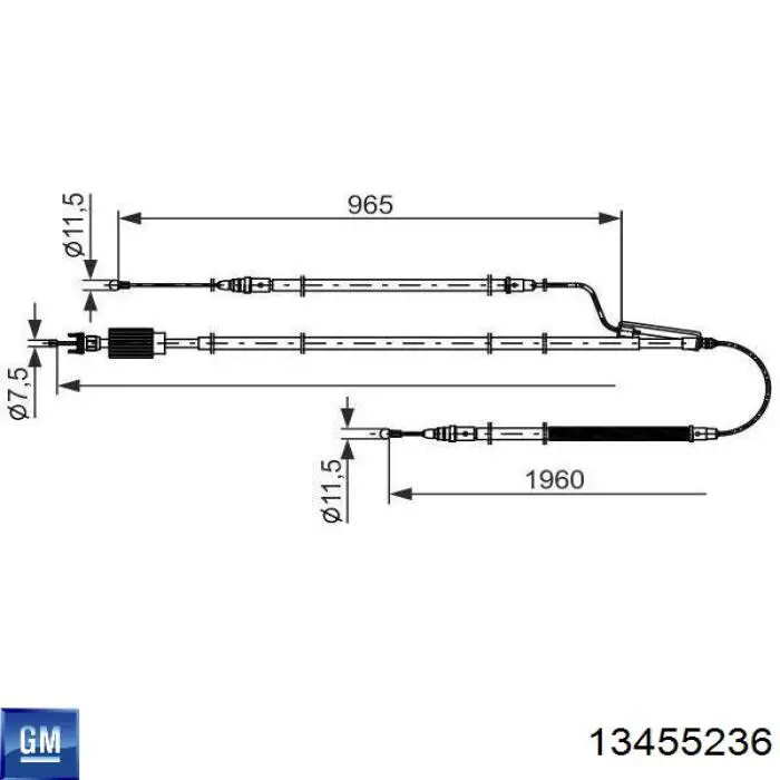 522085 General Motors cable de freno de mano, kit de coche