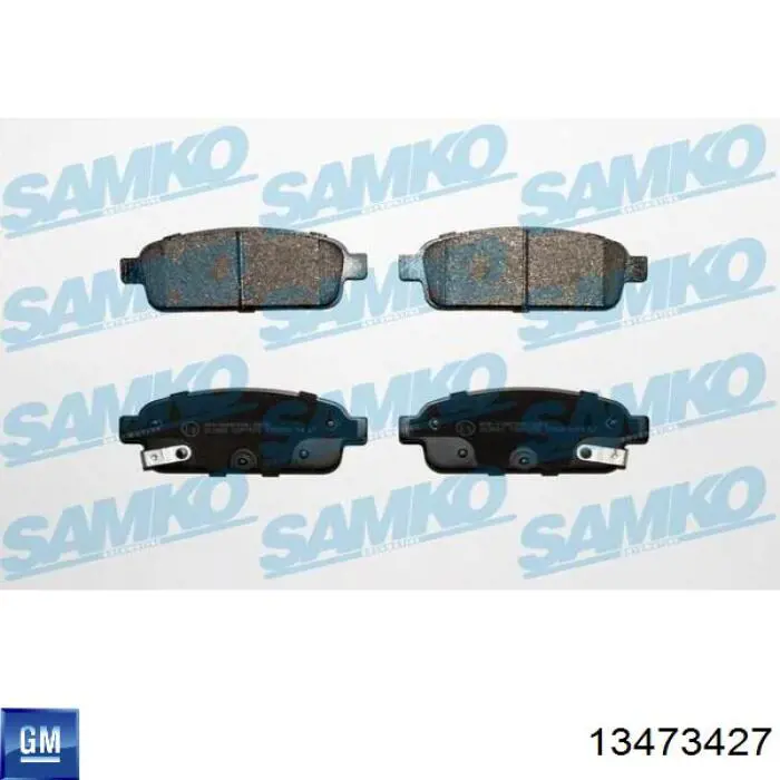 Pastillas de freno traseras 13473427 General Motors