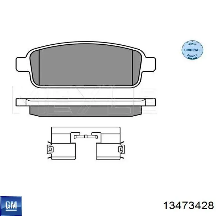 Pastillas de freno traseras 13473428 General Motors