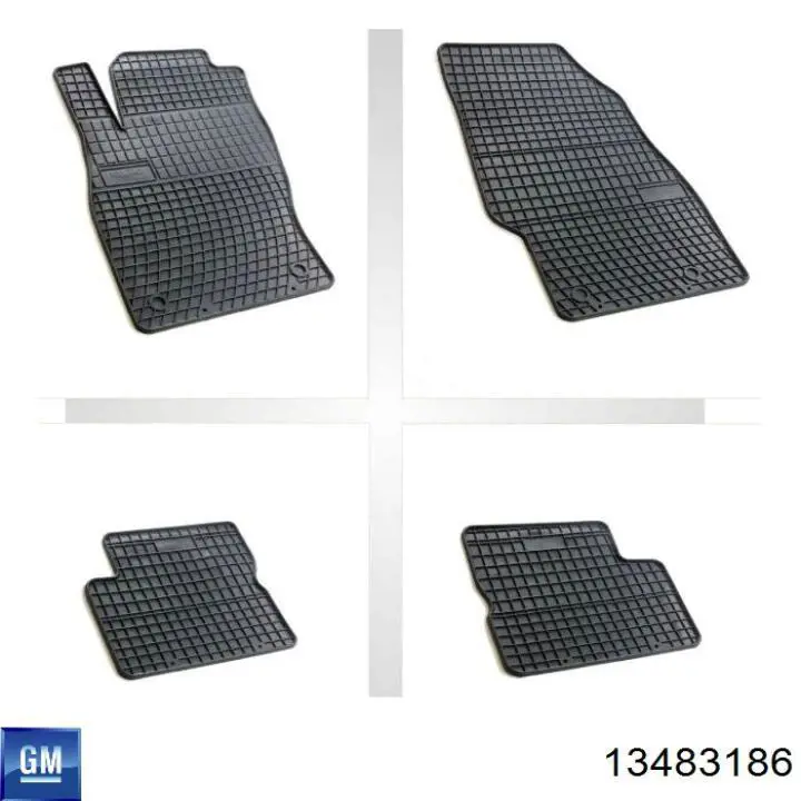 13483186 General Motors Juego de alfombrillas delanteras, 2 piezas