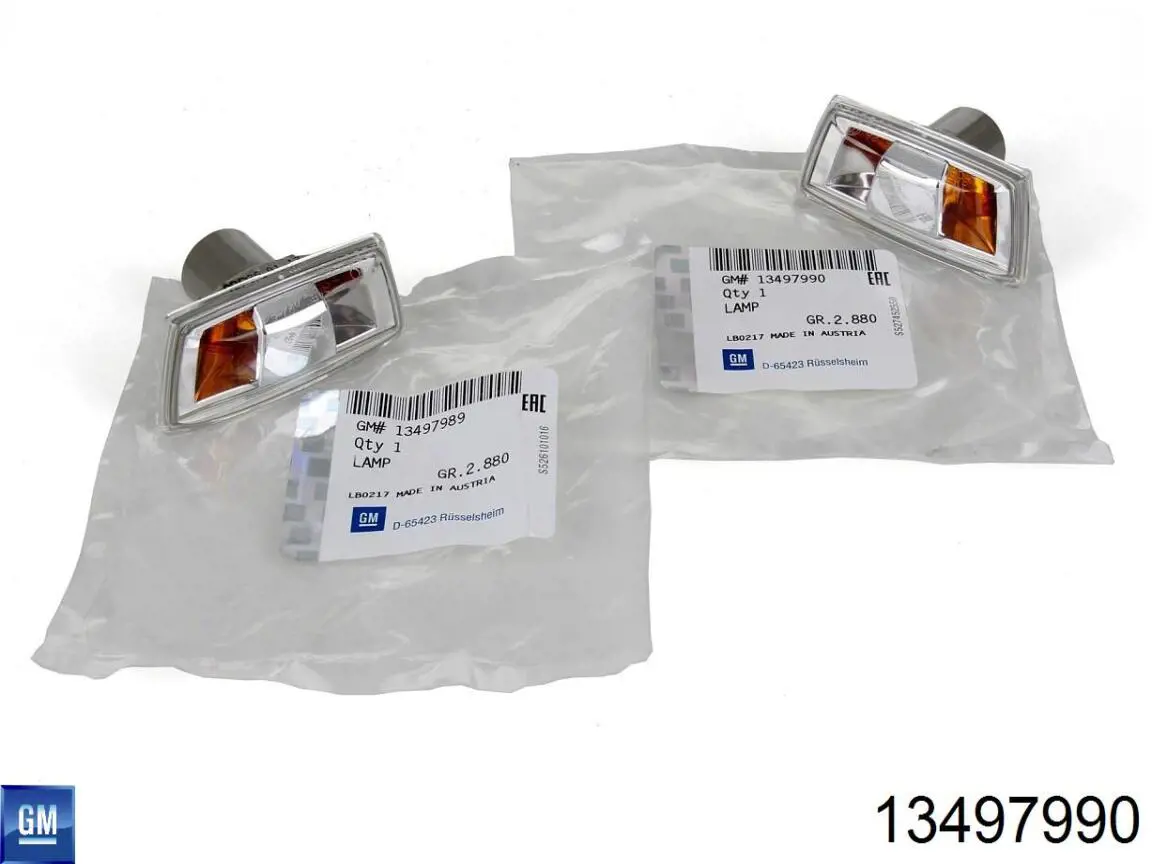 Luz intermitente de guardabarros derecho General Motors 13497990