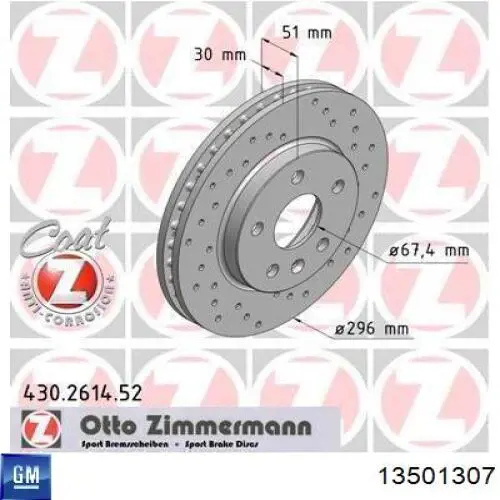 Frenos delanteros General Motors 13501307 precio, desde 51,55 EUR