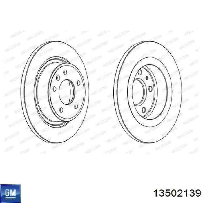 Comprar 13502139 General Motors Disco de freno trasero