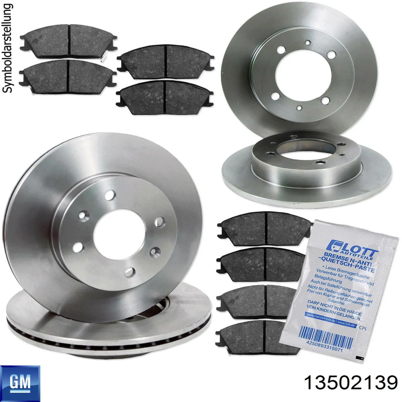 13502139 General Motors Freno de disco trasero