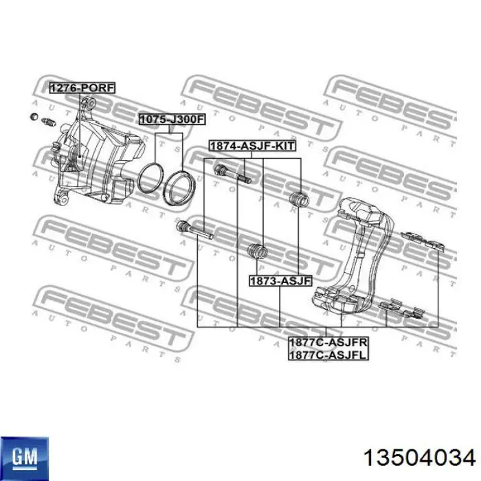 Comprar 13504034 General Motors Kit de reparación de pinzas de freno