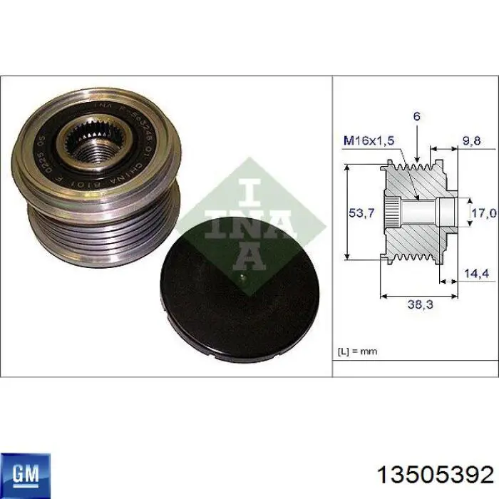 Alternador del motor General Motors 13505392 precio, desde 95,83 EUR