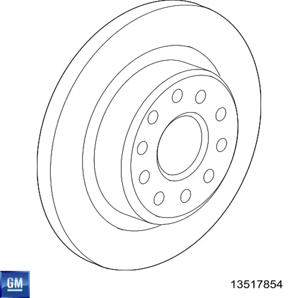 13517854 General Motors Freno de disco trasero
